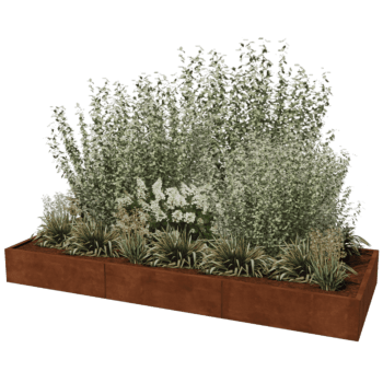 Ζαρντινιέρα από χάλυβα corten Texas xxl 300 x 120 cm