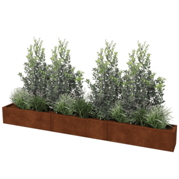Ζαρντινιέρα από χάλυβα corten Texas xxl 300 x 30 cm