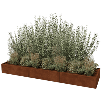 Ζαρντινιέρα από χάλυβα corten Texas xxl 300 x 80 cm
