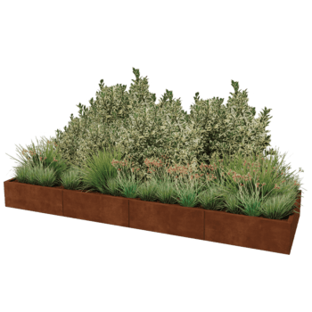 Ζαρντινιέρα από χάλυβα corten Texas xxl 320 x 100 cm