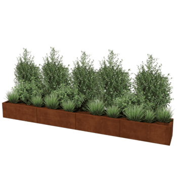 Ζαρντινιέρα από χάλυβα corten Texas xxl 320 x 40 cm