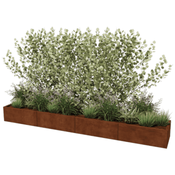 Ζαρντινιέρα από χάλυβα corten Texas xxl 320 x 50 cm