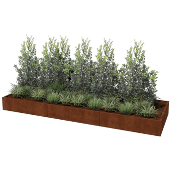 Ζαρντινιέρα από χάλυβα corten Texas xxl 360 x 120 cm