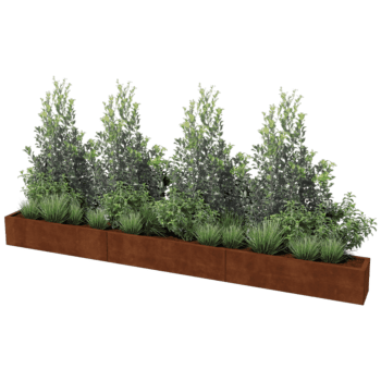 Ζαρντινιέρα από χάλυβα corten Texas xxl 360 x 30 cm