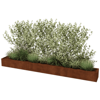Ζαρντινιέρα από χάλυβα corten Texas xxl 360 x 40 cm
