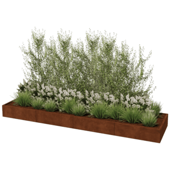 Ζαρντινιέρα από χάλυβα corten Texas xxl 400 x 100 cm