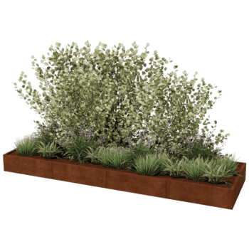 Ζαρντινιέρα από χάλυβα corten Texas xxl 400 x 120 cm