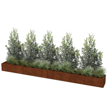 Ζαρντινιέρα από χάλυβα corten Texas xxl 400 x 40 cm