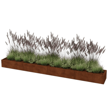 Ζαρντινιέρα από χάλυβα corten Texas xxl 400 x 50 cm