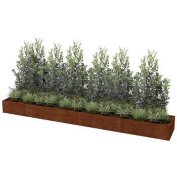 Ζαρντινιέρα από χάλυβα corten Texas xxl 400 x 60 cm