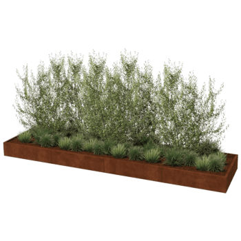 Ζαρντινιέρα από χάλυβα corten Texas xxl 480 x 120 cm