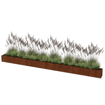 Ζαρντινιέρα από χάλυβα corten Texas xxl 480 x 30 cm