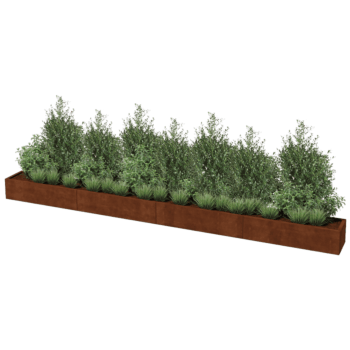 Ζαρντινιέρα από χάλυβα corten Texas xxl 480 x 40 cm