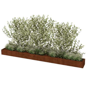 Ζαρντινιέρα από χάλυβα corten Texas xxl 480 x 50 cm