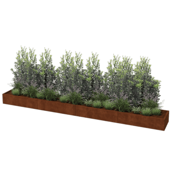 Ζαρντινιέρα από χάλυβα corten Texas xxl 480 x 60 cm