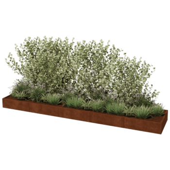 Ζαρντινιέρα από χάλυβα corten Texas xxl 500 x 100 cm