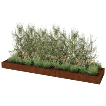 Ζαρντινιέρα από χάλυβα corten Texas xxl 500 x 120 cm