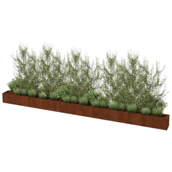 Ζαρντινιέρα από χάλυβα corten Texas xxl 500 x 30 cm