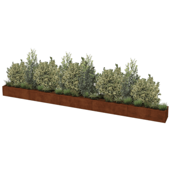Ζαρντινιέρα από χάλυβα corten Texas xxl 500 x 40 cm