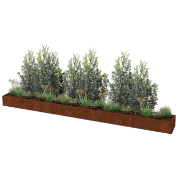 Ζαρντινιέρα από χάλυβα corten Texas xxl 500 x 50 cm