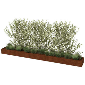 Ζαρντινιέρα από χάλυβα corten Texas xxl 500 x 60 cm