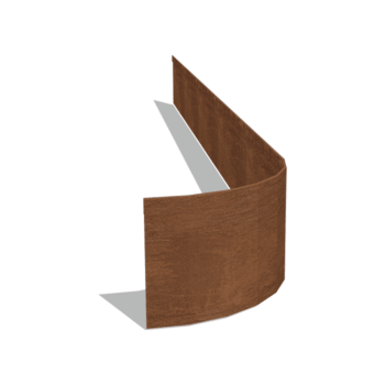 Χωρίσματα γκαζόν από ατσάλι corten επίπεδο FLEX 23 cm (μήκος 240 cm)