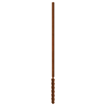 Βάση από ατσάλι corten ίσιο πείρος στήριξης με 190 x 6 x 3 cm