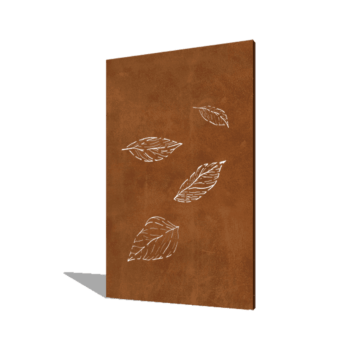 Πάνελ από ατσάλι corten μικρά φύλλα 120 x 6 x 190 cm