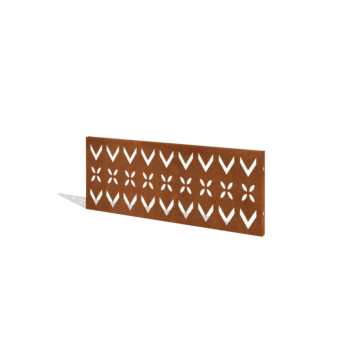 Φράχτης κηπου από χάλυβα corten H πάνελ V 120 x 47,5 cm