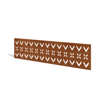 Φράχτης κηπου από χάλυβα corten H πάνελ V 180 x 47,5 cm