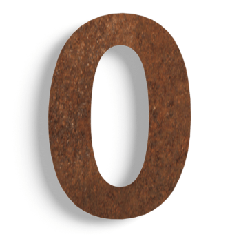 Αριθμός από ατσάλι corten 0 - 15 cm