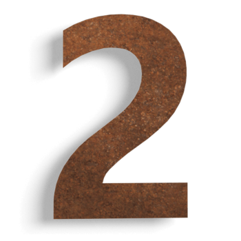 αριθμός σπιτιού Χάλυβας Corten (πλάκα) 2 - 15 cm