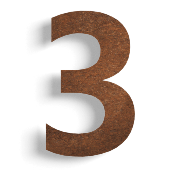 αριθμός σπιτιού Χάλυβας Corten (πλάκα) 3 - 15 cm
