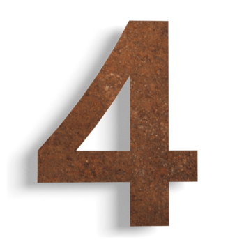αριθμός σπιτιού Χάλυβας Corten (πλάκα) 4 - 15 cm