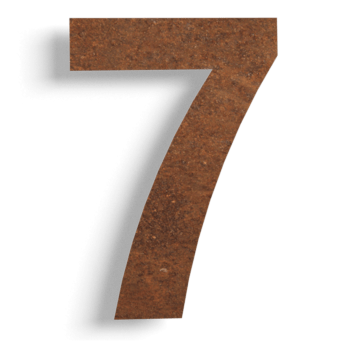 αριθμός σπιτιού Χάλυβας Corten (πλάκα) 7 - 15 cm