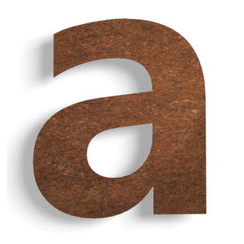 Αριθμός από ατσάλι corten a - 10 cm