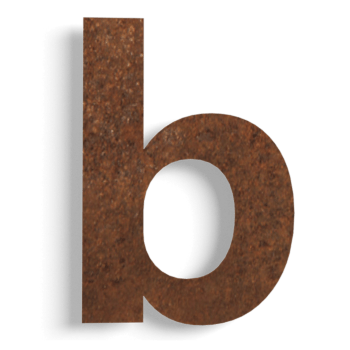 Αριθμός από ατσάλι corten b - 15 cm