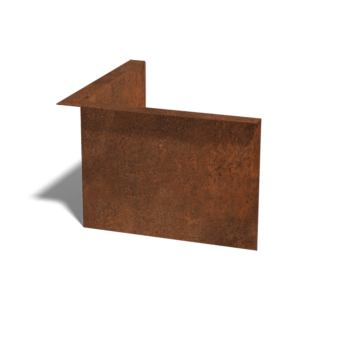 Χωρίσματα γκαζόν από ατσάλι corten γωνιακό 22 cm εσωτερική γωνία