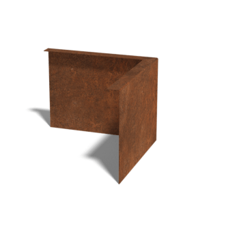 Χωρίσματα γκαζόν από ατσάλι corten γωνιακό 22 cm εξωτερική γωνία
