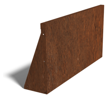 Τοιχίο αντιστήριξης από ατσάλι corten ίσιο 100 cm (ύψος 50 cm)