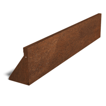 Τοιχίο αντιστήριξης από ατσάλι corten ίσιο 150 cm (ύψος 30 cm)