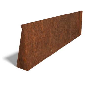 Τοιχίο αντιστήριξης από ατσάλι corten ίσιο 200 cm (ύψος 60 cm)