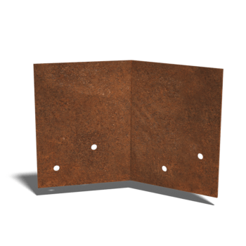 βάση σύνδεσης Χάλυβας Corten 45º στρώμα 12 - 15 cm