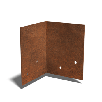 βάση σύνδεσης Στρώμα χάλυβα Corten 90º 12 - 15 cm