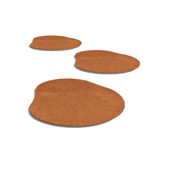 Πλάκα από ατσάλι corten Οργανική 40 x 40 cm