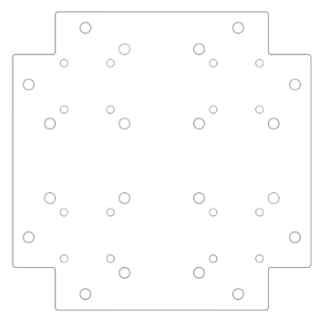 βάση Γαλβανισμένος χάλυβας 30 x 30 cm