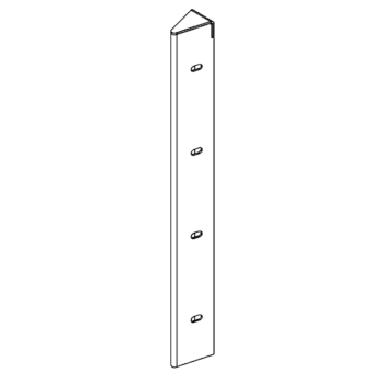 γωνιά Χάλυβας Corten 30° 40 cm