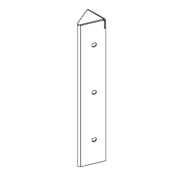 γωνιά Χάλυβας Corten 45° 30 cm