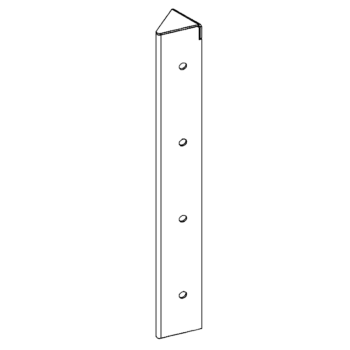 γωνιά Χάλυβας Corten 45° 40 cm