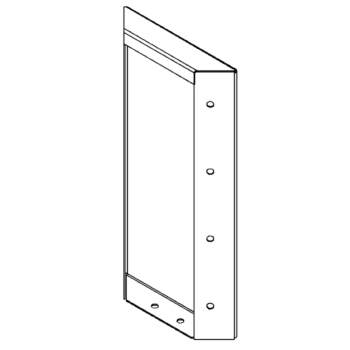 Πάνελ από ατσάλι corten 40 x 20 cm